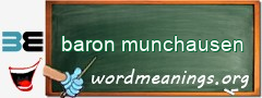 WordMeaning blackboard for baron munchausen